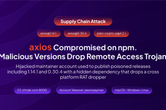 Axios compromised on NPM – Malicious versions drop remote access trojan