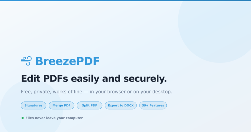 Show HN: Free, in-browser PDF editor