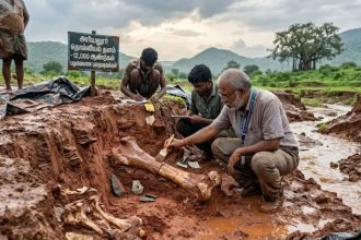 12,000-year-old fossil site uncovered in Tamil Nadu after heavy rainfall