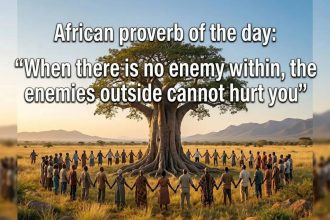 African proverb of the day: “When there is no enemy within, the enemies outside cannot hurt you”