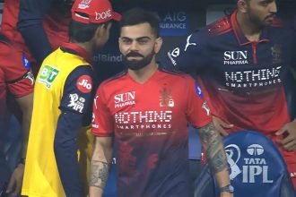 Big scare for RCB: Kohli stays off the field during MI innings, Patidar gives update
