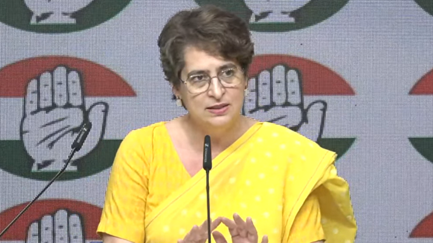 'Black day for Centre, they felt a shock for first time': Priyanka on delimitation bill defeat