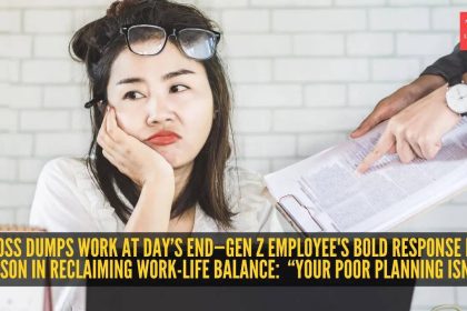 Boss dumps work at day’s end—Gen Z employee's bold response is a lesson in reclaiming work-life balance: “Your poor pla