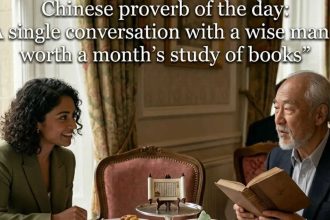 Chinese proverb of the day: “A single conversation with a wise man is worth a month’s study of books” — what it revea