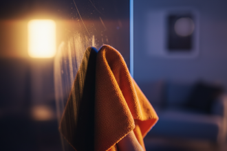 Clean Flat-Screen TVs Safely: Skip Windex and paper towels; use microfiber and distilled water