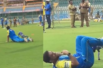 Dhoni plays with 'Champak', return buzz grows ahead of MI vs CSK clash