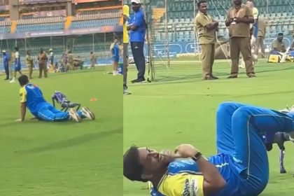 Dhoni plays with 'Champak', return buzz grows ahead of MI vs CSK clash