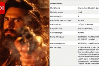 'Dhurandhar' 7.5 hrs director's to release on April 5?