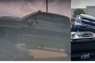 Florida woman drives pickup truck over Lamborghini in parking lot in viral video