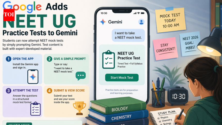 Google brings NEET UG mock tests to Gemini: How the new feature works for aspirants