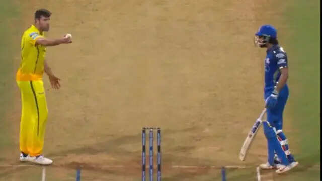 Heated on-field moment! Tilak Varma, Jamie Overton clash as SKY steps in – Watch