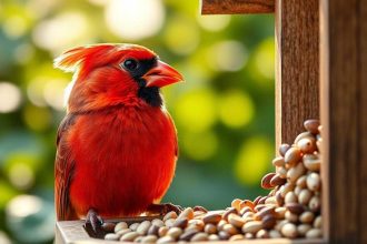 How To Attract Cardinals: Sunflower seeds do most of the work; feeder spot near cover