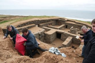 In 1850, a local Orcadian surveyed a storm-battered shoreline and accidentally discovered a Neolithic village hidden for mill
