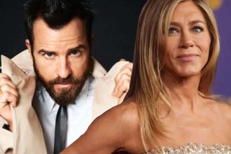 Jennifer reacts to ex-hubby Justin welcoming his first child