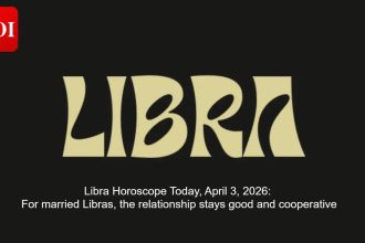 Libra Horoscope Today, April 3, 2026: For married Libras, the relationship stays good and cooperative