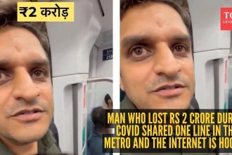 Man who lost Rs 2 crore during Covid shared one line in the metro and the internet is hooked