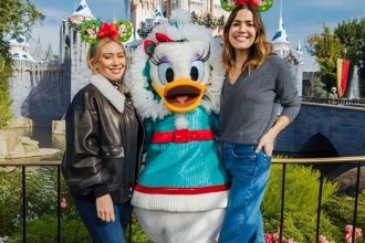 Mandy Moore and Hilary Duff enjoy a double date night at Bruce Springsteen concert