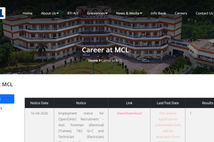 MCL Foreman, Technician recruitment 2026: Notification released for 500 posts; registration begins on this date