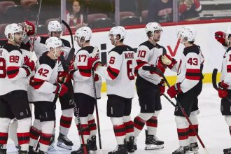 New Jersey Devils head coach Sheldon Keefe faces uncertainty over his future following GM Tom Fitzgerald's departure