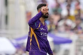 Playing with 'two fractures', Chakravarthy wins 'Player of the match' as KKR beat RR