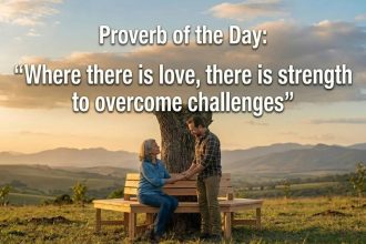 Proverb of the day: “Where there is love, there is strength to overcome challenges”