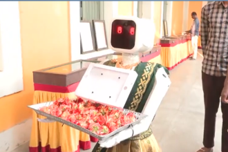 Puducherry elections 2026: Robot ‘Nila’ greets voters as tight NDA–Congress battle unfolds