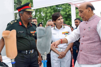 Rajnath lays foundation stones for 3 new centres at R&R, new infra at Base Hospital