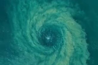 Rare underwater tornado forms in strong circular motion off Australia’s Manly Beach | Watch