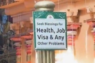 Reporter 'shocked' by blessings for ‘job visa’ sign inside Hindu temple in Texas