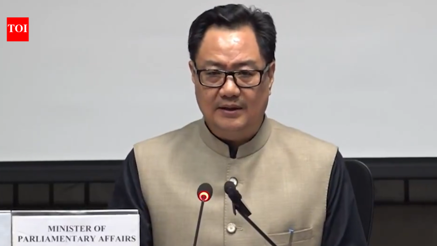 'Shouldn't be considered failure of govt ...': Rijiju on women's reservation bill not clearing LS
