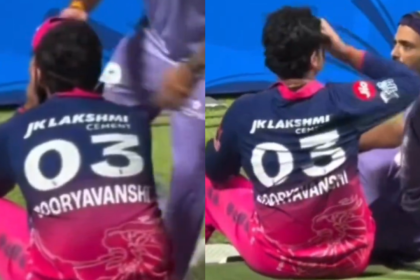 Sooryavanshi breaks down in tears after RR loss, gets consoled by KKR coach