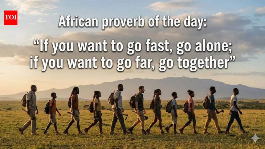 Teamwork Over Speed: African proverb favours collaboration; lessons for work and life