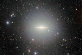 The wide-brimmed Sombrero galaxy is revealed in all its splendour by a telescope in Chile