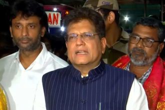 Union minister Piyush Goyal welcomes second batch of evacuated Indian fishermen at Chennai Airport