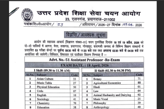 UPHESC Assistant Professor re-exam city intimation slip released at upessc.up.gov.in: Check direct link to download here