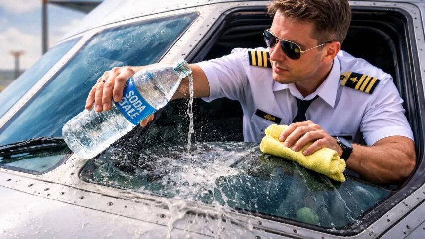 Why do pilots wash aeroplane windows with soda? Know the surprising reason behind it