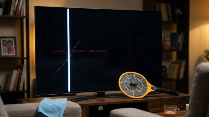 Why you should never use a mosquito bat around your TV; the reason will shock you