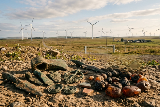 Wind turbine workers struck a 3,000-year-old treasure and revealed a glittering hoard of Bronze Age jewellery
