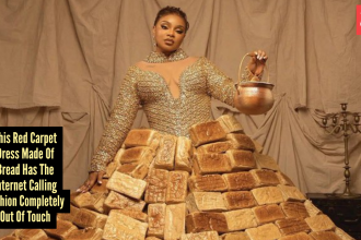 A dress made of 500 bread loaves? This reality star’s viral red carpet outfit sparks a food wastage debate on the internet