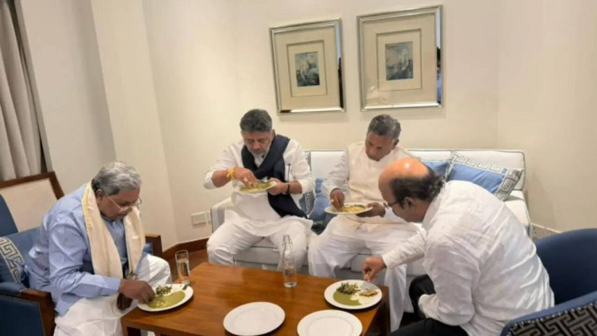 After breakfast diplomacy, Siddaramaiah-DK Shivakumar meet over lunch in Delhi