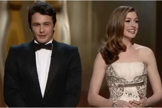 Anne Hathaway’s mother corrected her posture at Oscars 2011