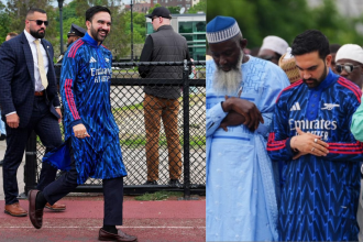 Arsenal Thobe for Eid? Zohran Mamdani goes viral in bold football-themed outfit at Eid al-Adha celebration