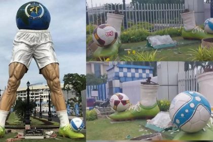 Bengal govt removes Mamata Banerjee-designed football-themed sculpture at Salt Lake Stadium