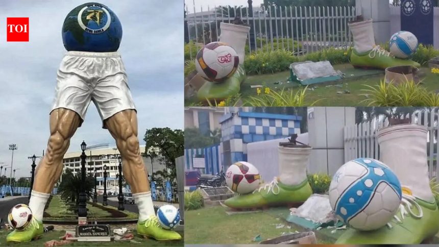 Bengal govt removes Mamata Banerjee-designed football-themed sculpture at Salt Lake Stadium