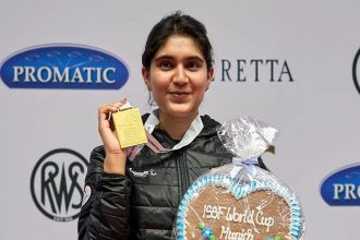 Esha Singh sets world records as Indian shooter wins 25m pistol gold