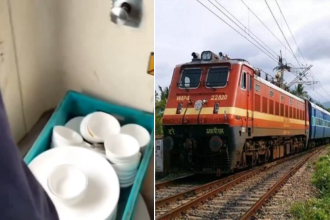 'Extremely unhygienic': FSSAI issues notice to IRCTC after video shows catering staff washing utensils in train toilet - watc
