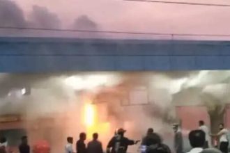 Fire breaks out in empty coach of train at Hyderabad's Nampally station - watch