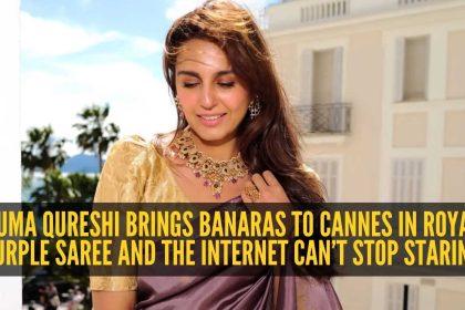 Huma Qureshi brings Banaras to Cannes in royal purple saree with Riviera-inspired palm motifs