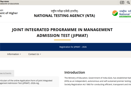 JIPMAT 2026 application correction window closes today at exams.nta.nic.in: Check direct link, list of editable fields