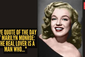 Love quote of the day by Marilyn Monroe: “The real lover is a man who..."